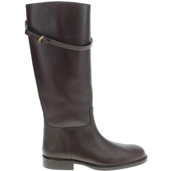 11B (Narrow) Polo by Ralph Lauren Brown Calfskin Riding Boots